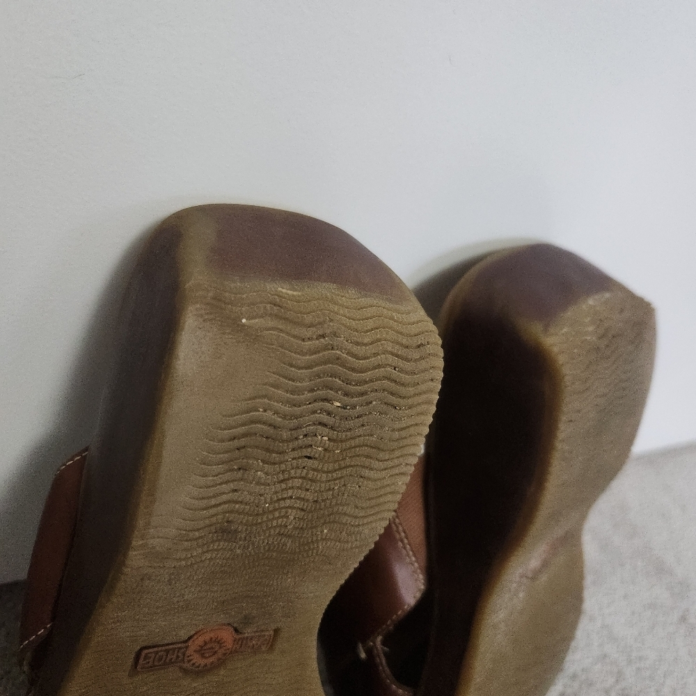 Earth Shoes Gelron 2000 Woman’s Size 10 Slip On Clogs Tan Brown Leather - Picture 10 of 10